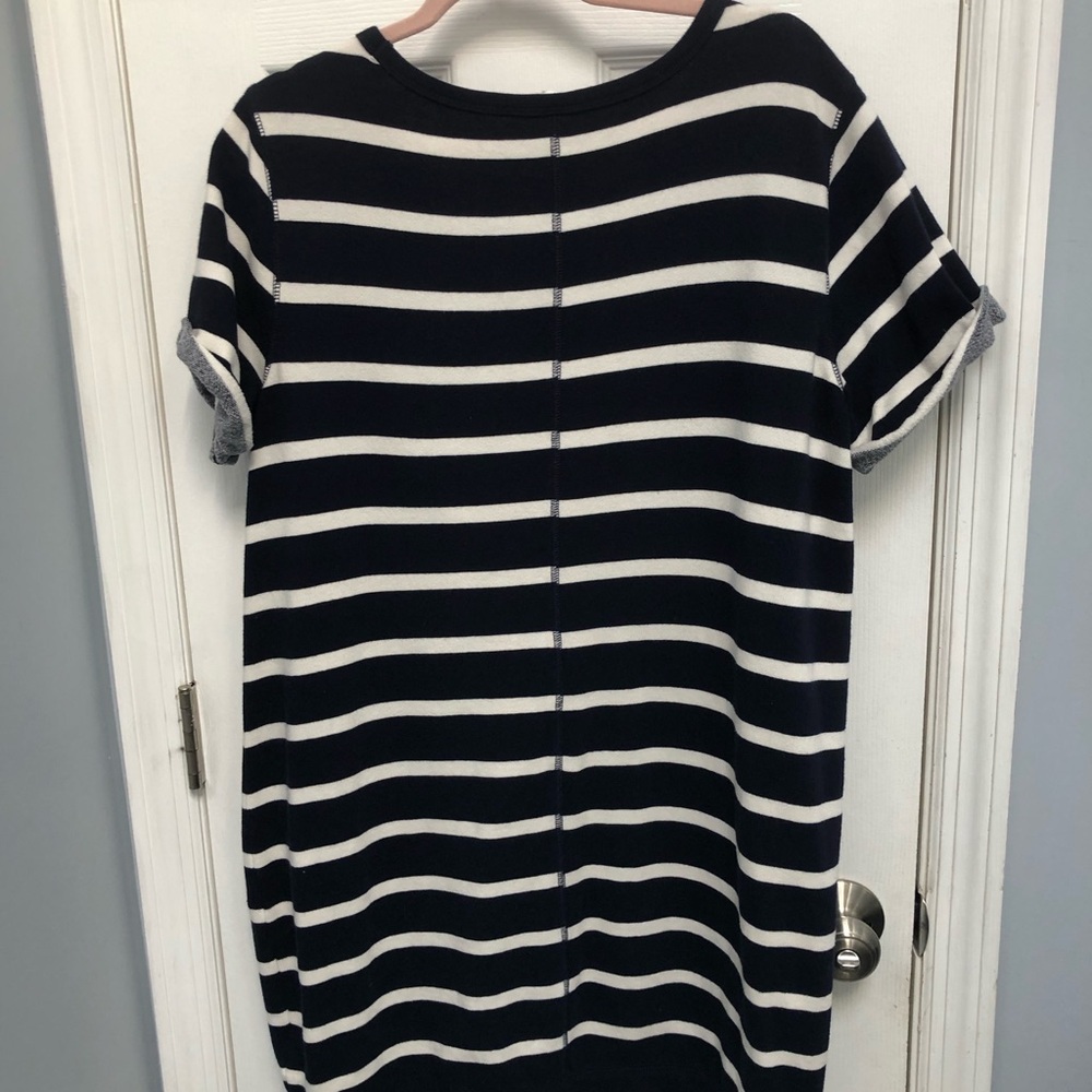 Gap Dress Nautical Mariner Navy White Stripe pockets Short Sleeve Preppy Large - Picture 10 of 15